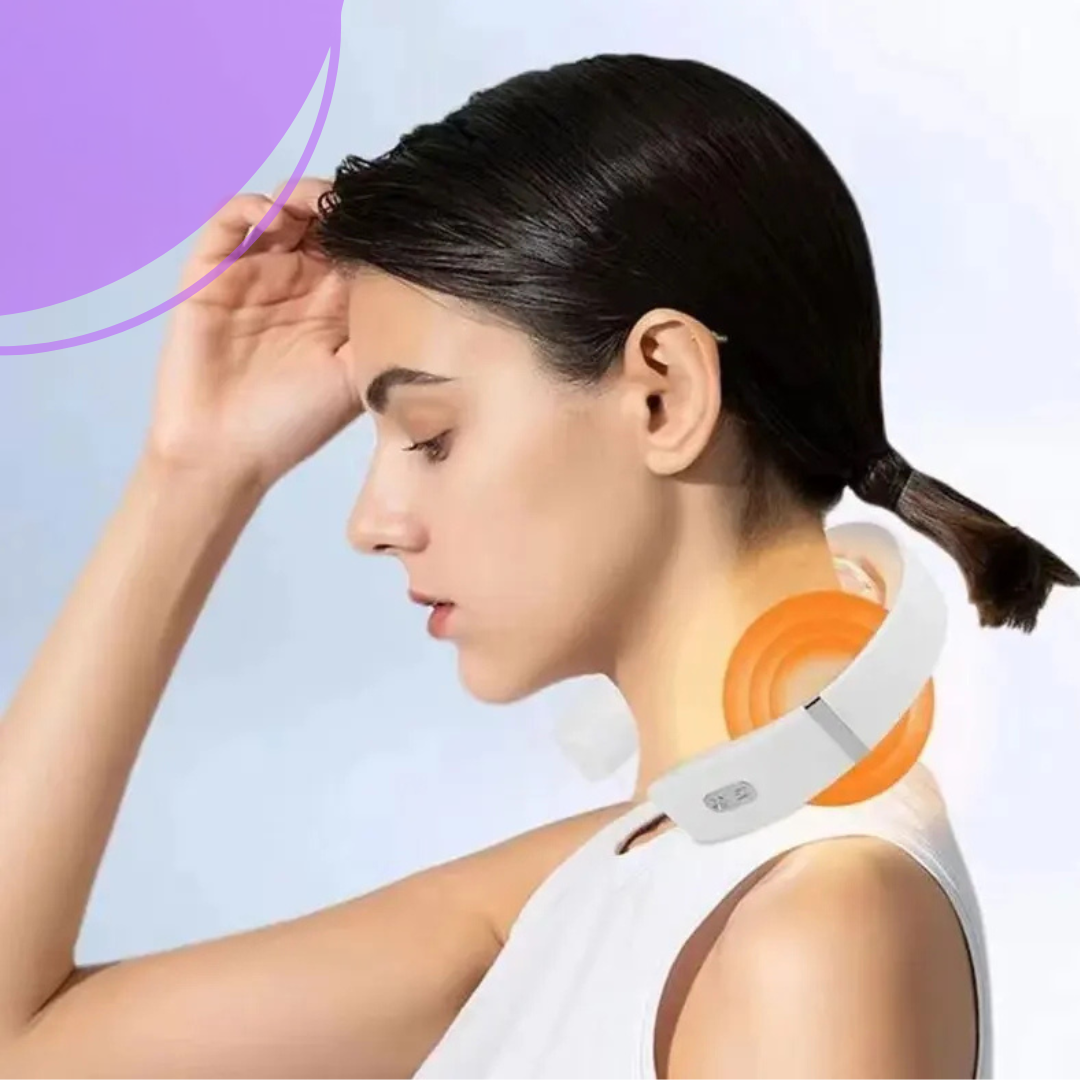 Masajeador de columna cervical con carga inteligente, masaje de hombros y cuello,