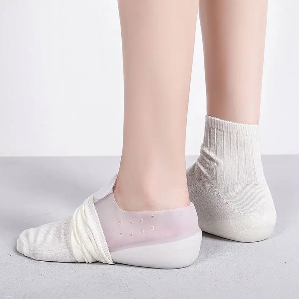 Protectores de talón de silicona suave para el cuidado diario de los pies.