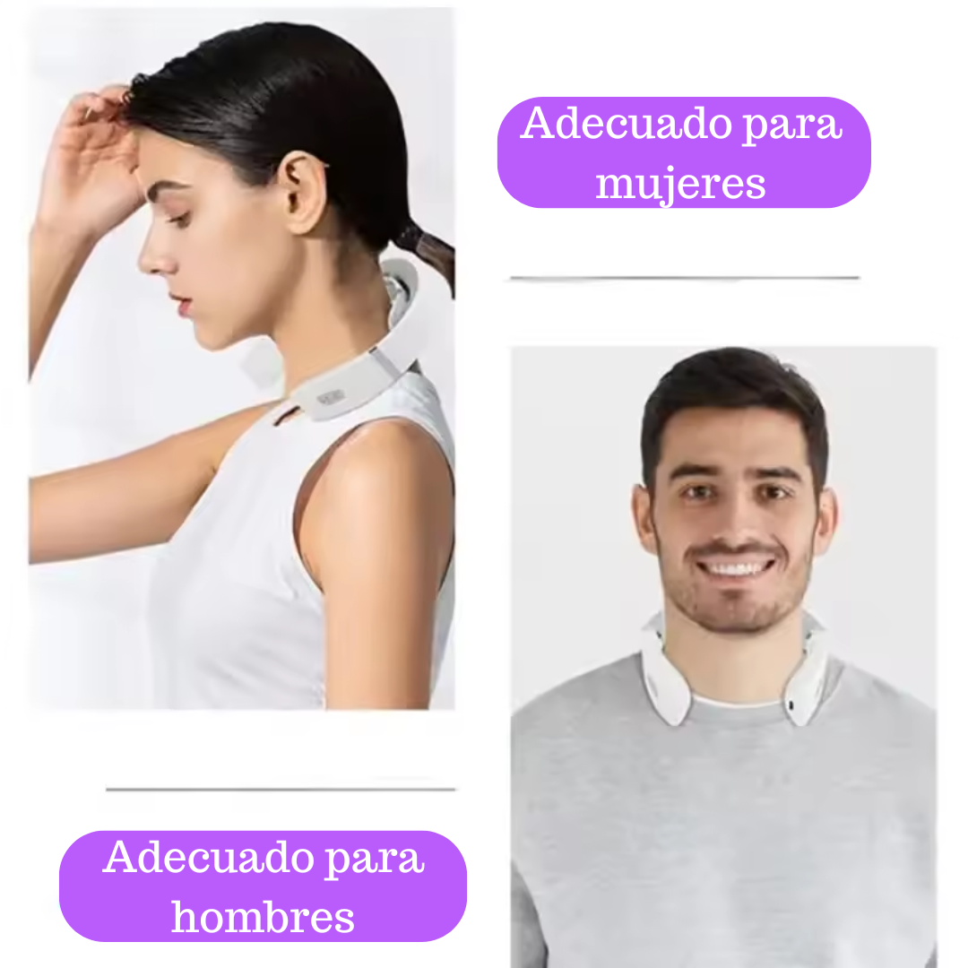 Masajeador de columna cervical con carga inteligente, masaje de hombros y cuello,