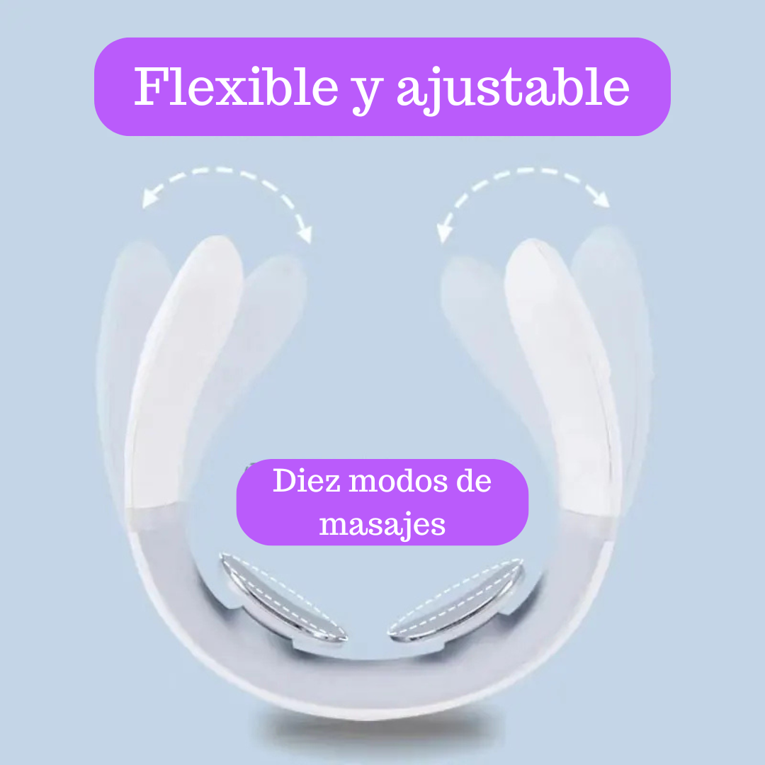 Masajeador de columna cervical con carga inteligente, masaje de hombros y cuello,