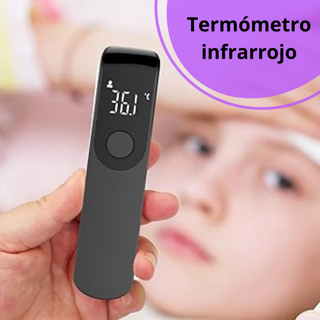 Termómetro infrarrojo de temperatura médica, sin contacto para la frente, pantalla LED, herramienta de medición de fiebre para bebés y adultos