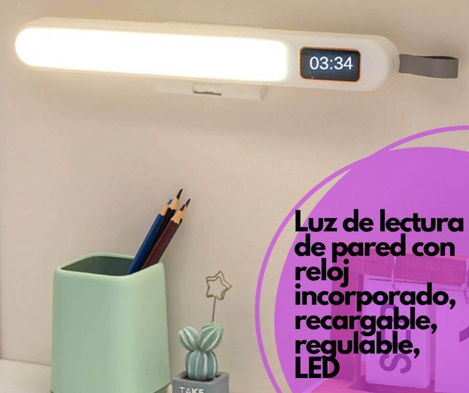 LAMPARA LED CON RELOJ