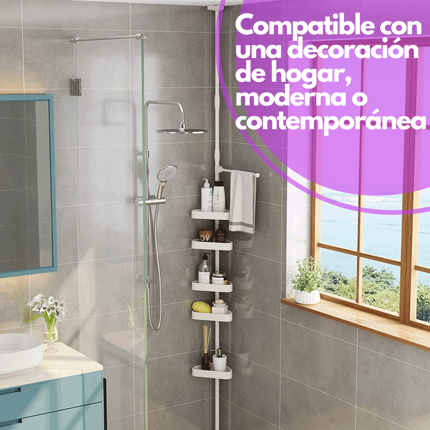 ESQUINERO DE BAÑO DE 4 NIVELES 320cm