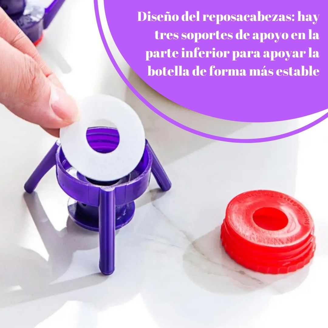 Kit de 6 soportes para vaciado de botellas, tapa invertida a prueba de fugas, fácil de verter