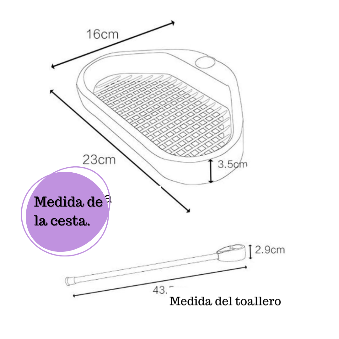 ESQUINERO DE BAÑO DE 4 NIVELES 320cm