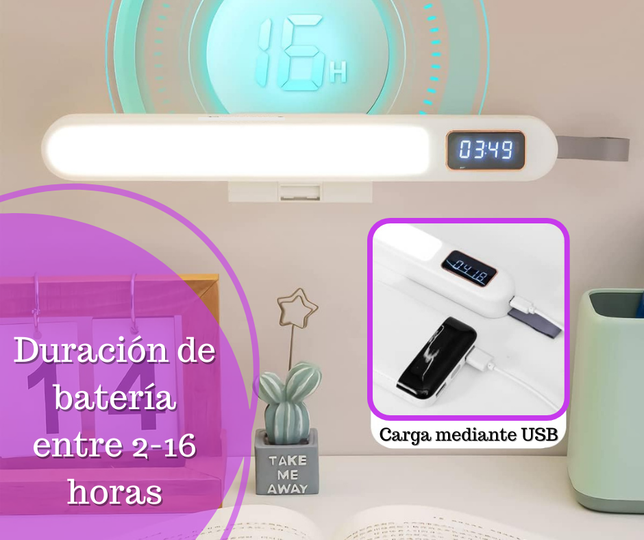 LAMPARA LED CON RELOJ