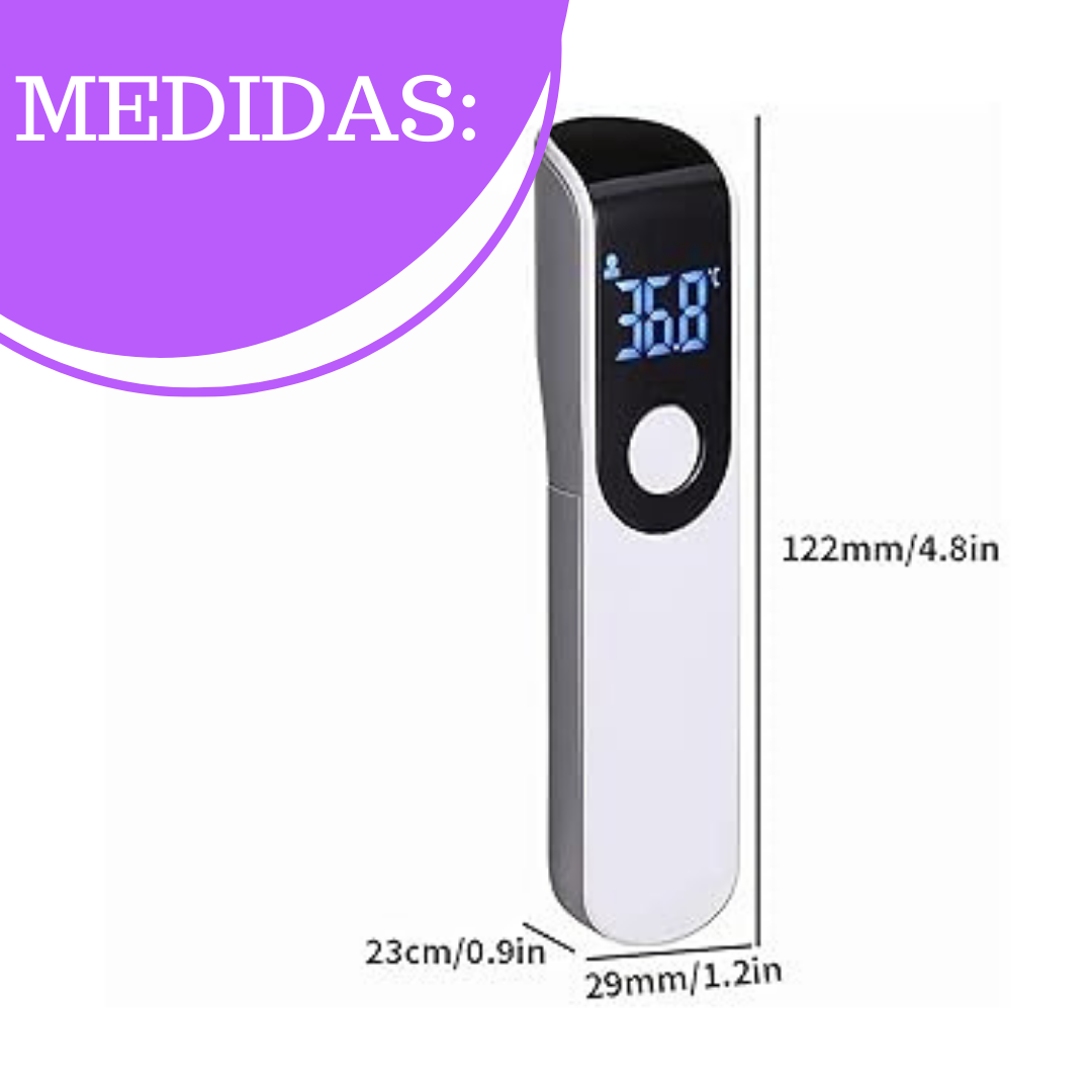 Termómetro infrarrojo de temperatura médica, sin contacto para la frente, pantalla LED, herramienta de medición de fiebre para bebés y adultos