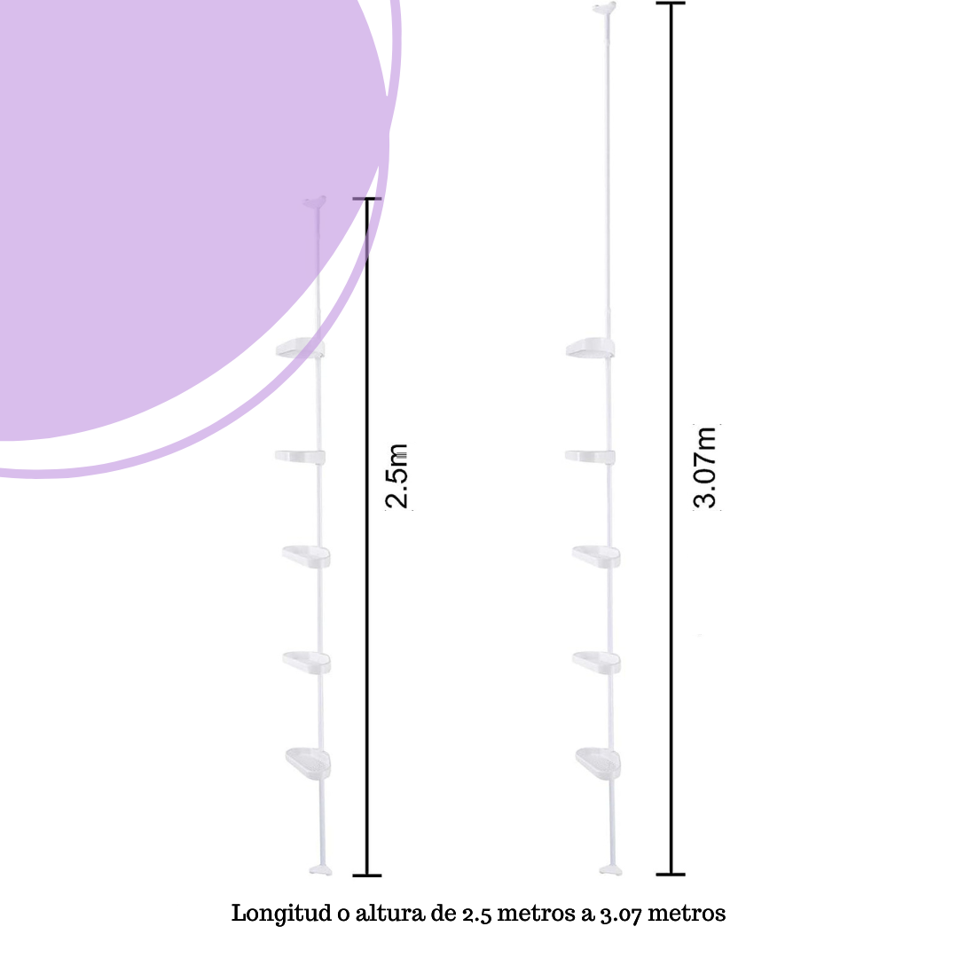 ESQUINERO DE BAÑO DE 4 NIVELES 320cm