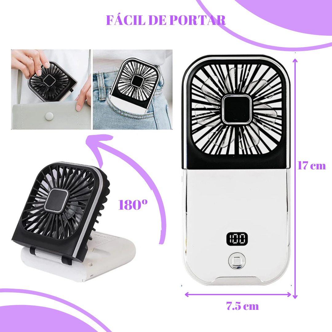 VENTILADOR PORTÁTIL DE MANO RECARGABLE